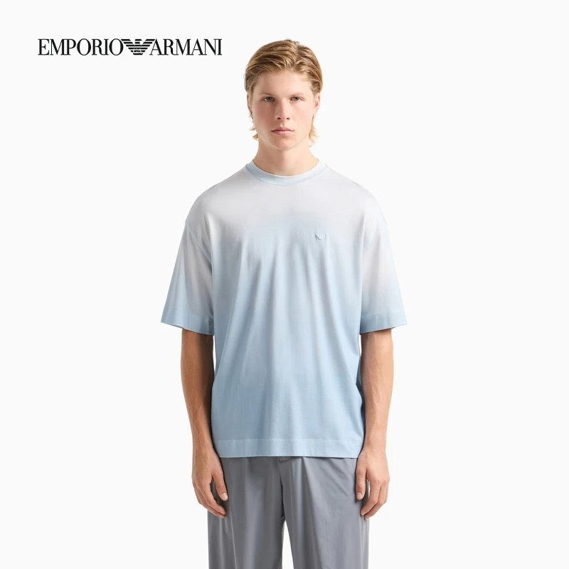 TC-EMPORIO ARMANI/男女情侣款莱赛尔棉宽松短袖薄T恤