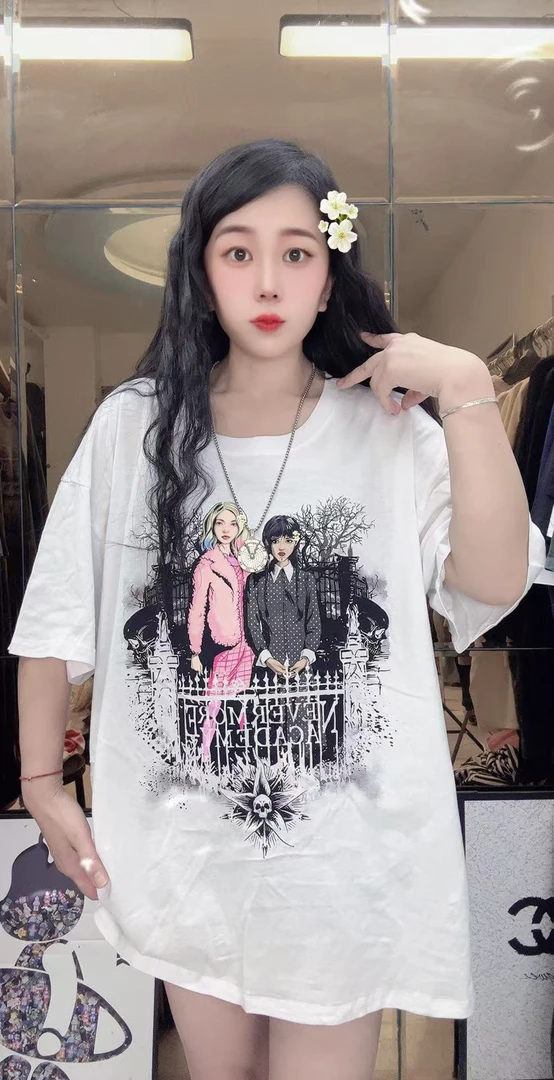 外贸纯棉高品质男女同款T恤888