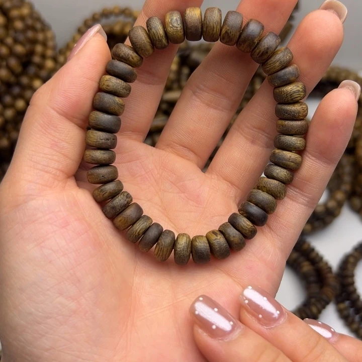 沉香沉香碎屑种植奇楠厚片珠8克