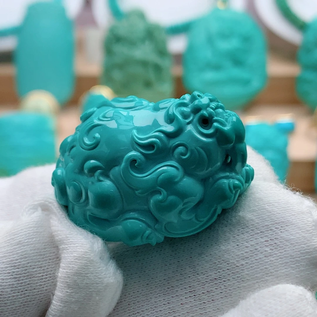 绿松石未镶嵌貔貅