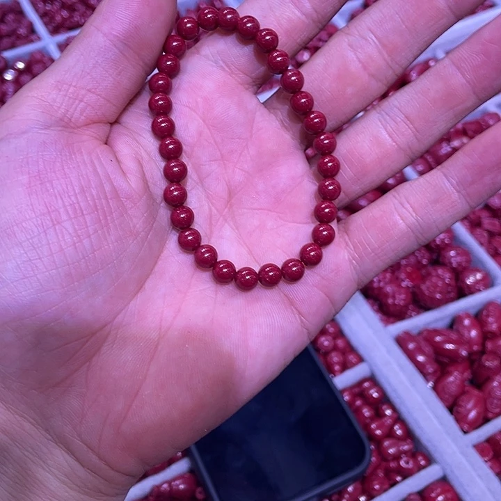 叶***.天然辰砂紫金砂6毫米30颗送一颗