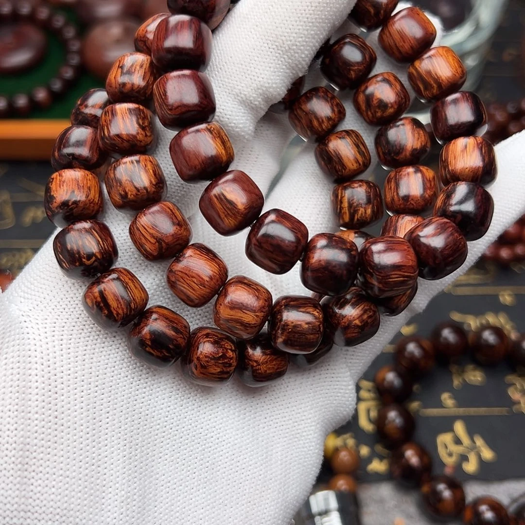 木1112海南红降黑金火焰纹精品