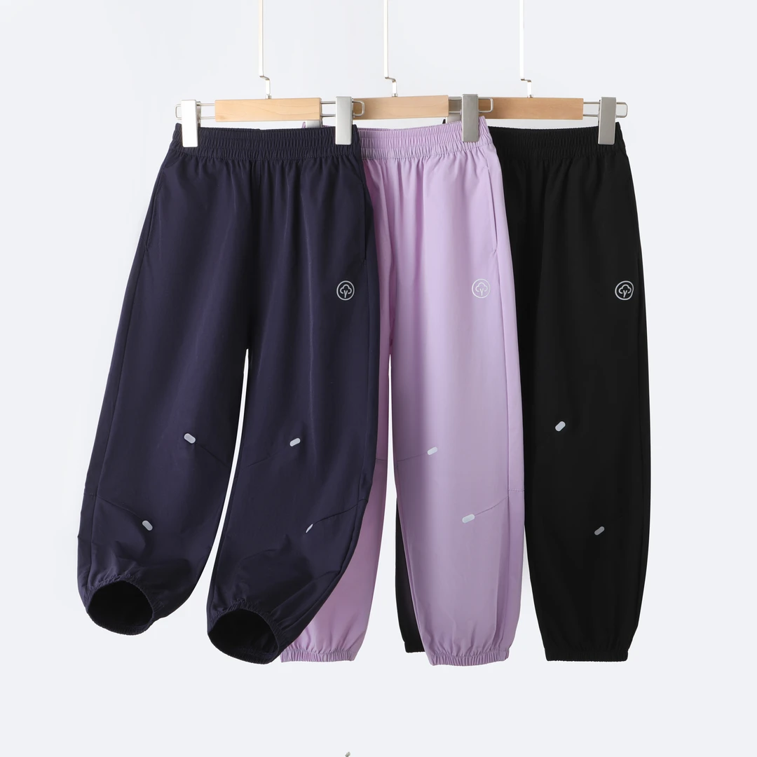 儿童夏季轻薄速干裤冰丝运动裤吸汗透气裤子6010