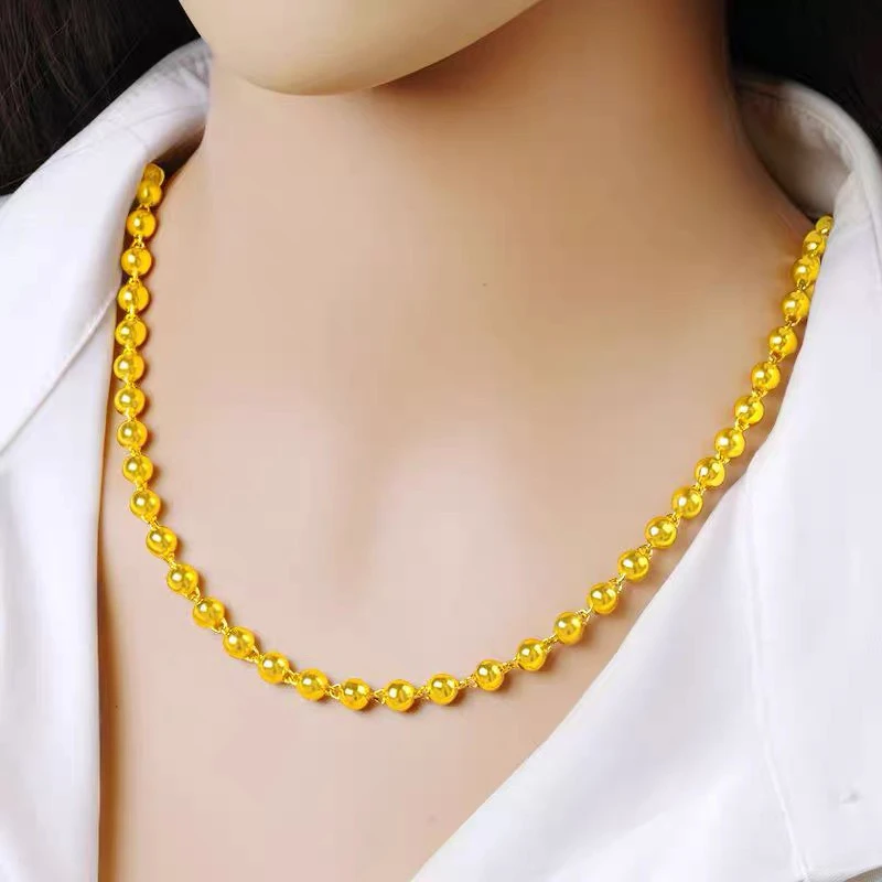 钛钢项链 全珠项链男女同款时尚百搭5mm--M扣