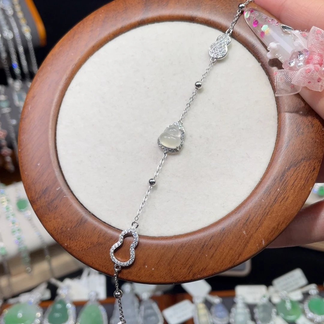 翡翠银S925镶嵌手链