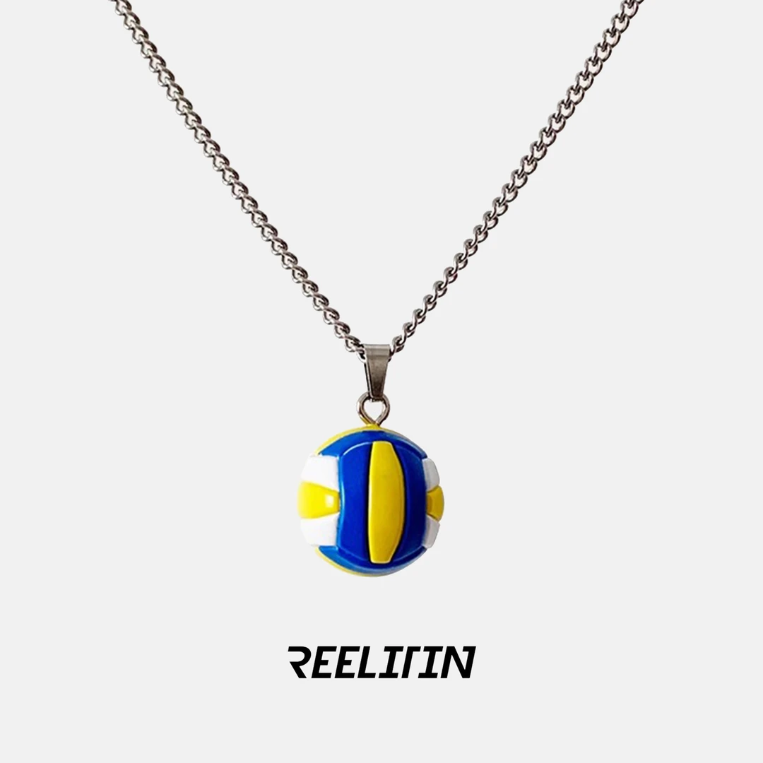 REELITIN 钛钢项链 「不许朝下看！排球是永远积极向上的运动」项链