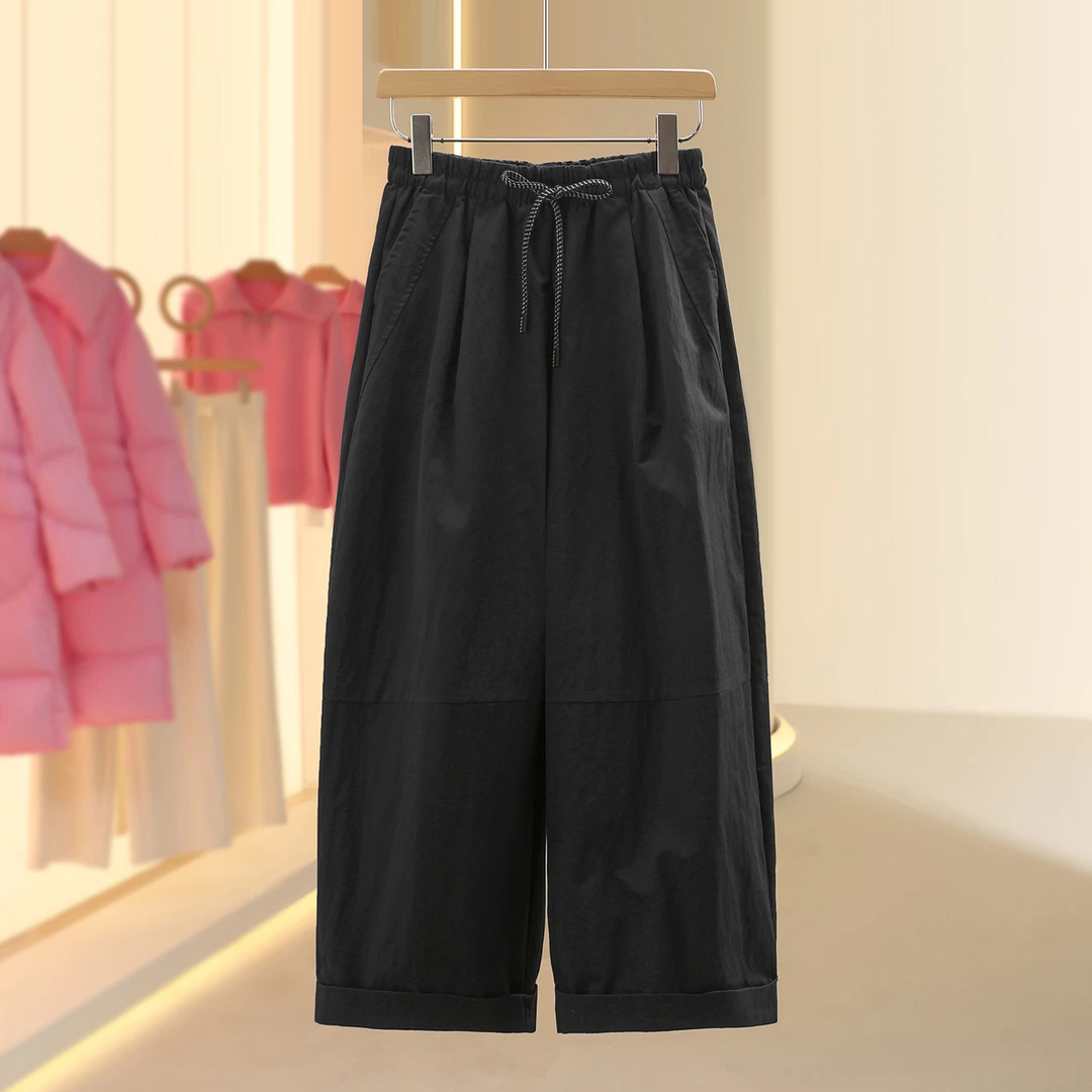 【芙】韩里韩气经典宽松时尚休闲裤2025秋季新款今年流行女装