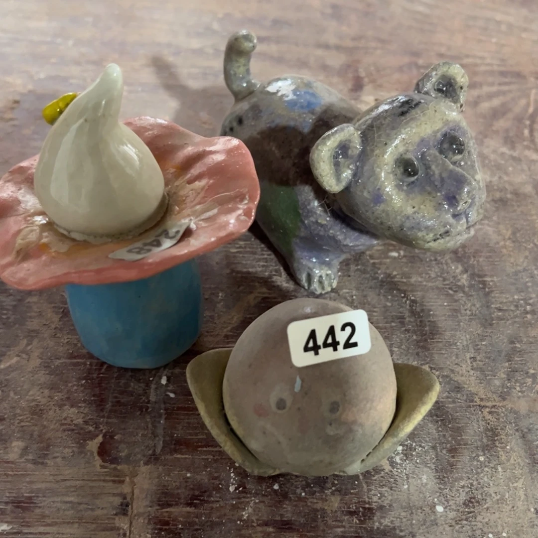 摆件纯手工抽象陶瓷摆件微瑕442组合