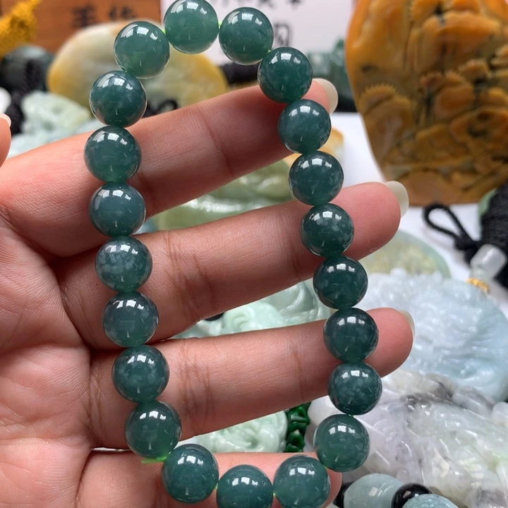 翡翠未镶嵌颈饰保真天然A货翡翠