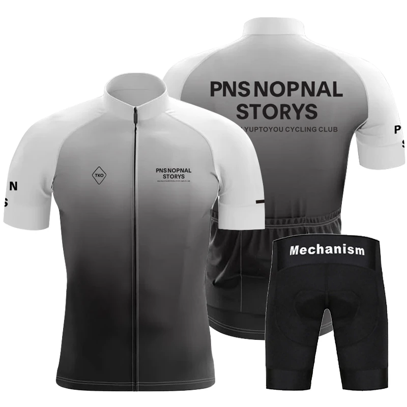 PNS 夏季短袖骑行服短裤男公路车自行车速干透气背带骑行裤上衣