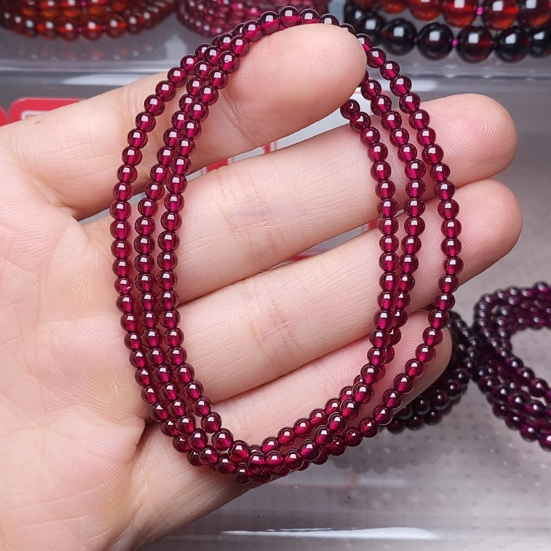 未镶嵌石榴石手链卡3.5全净体枚紫