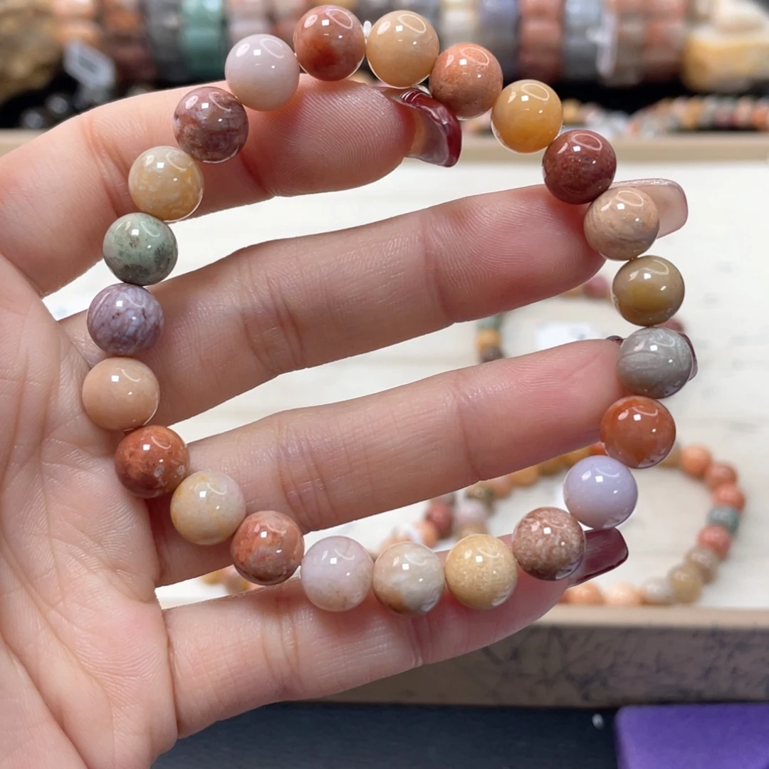 硅化珊瑚（珊瑚玉）手链未镶嵌文*224