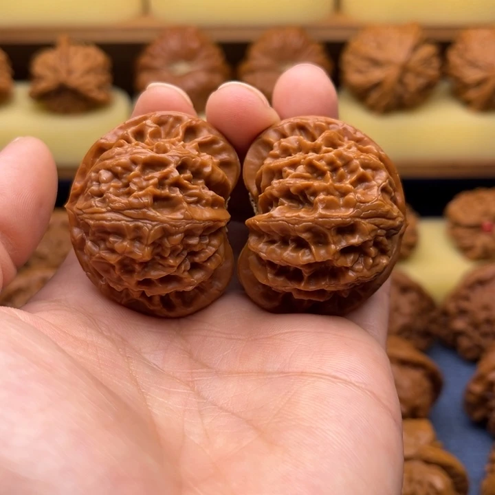 核桃42➕宫灯狮子头手工打底