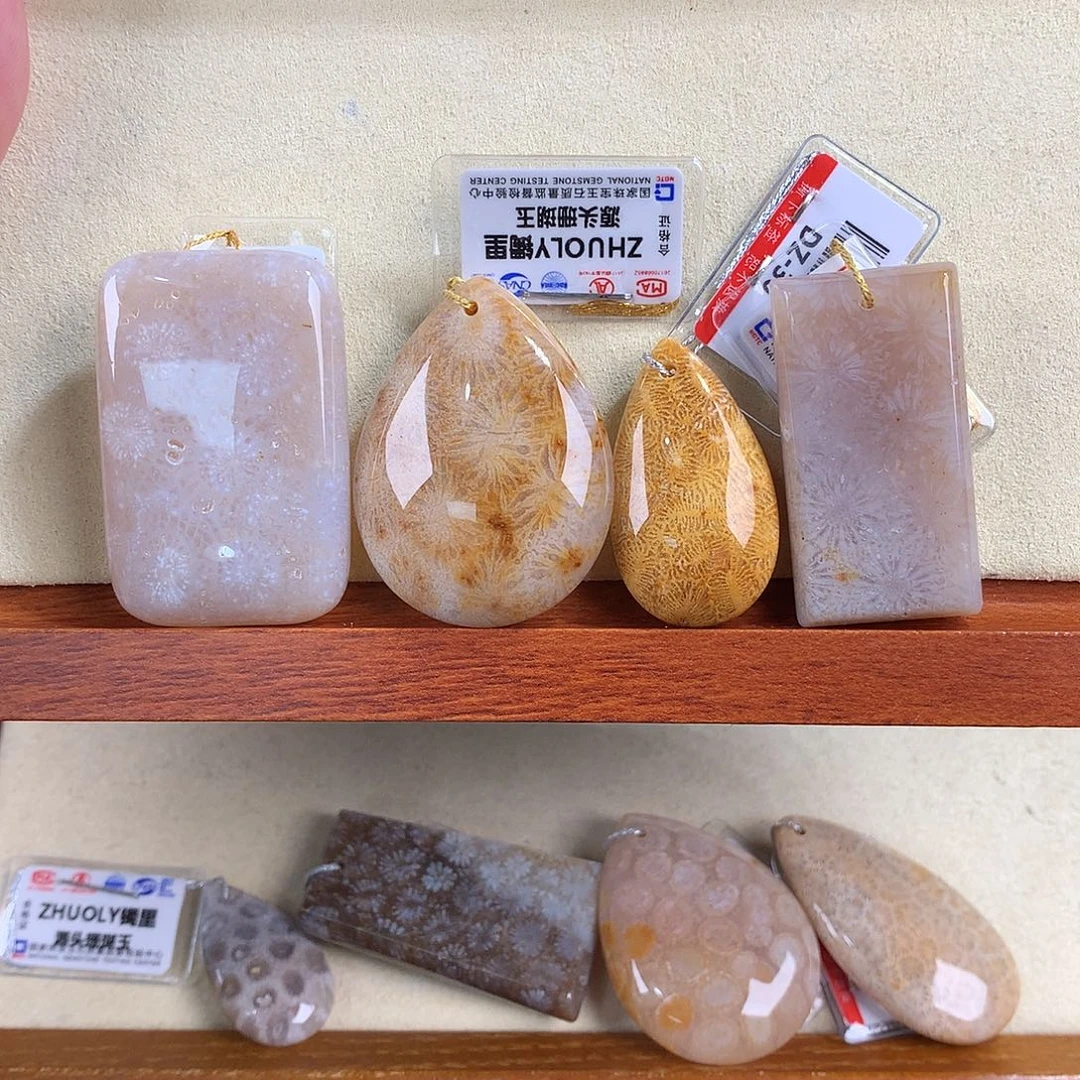 吊坠(赠链)未镶嵌硅化珊瑚（珊瑚玉）6号吊坠30漏15米一个可挑