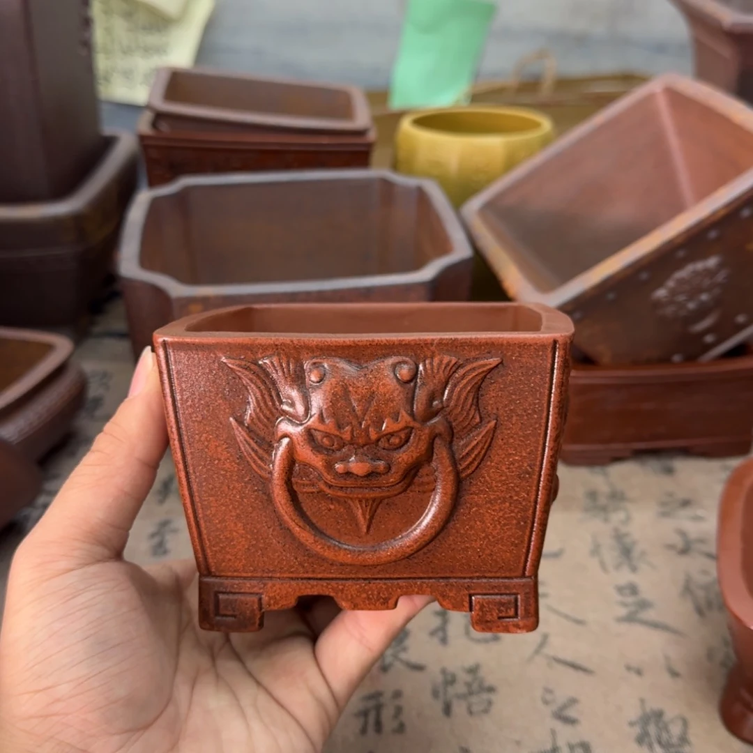 紫砂花盆宜兴紫砂正品花盆10.5x6.5
