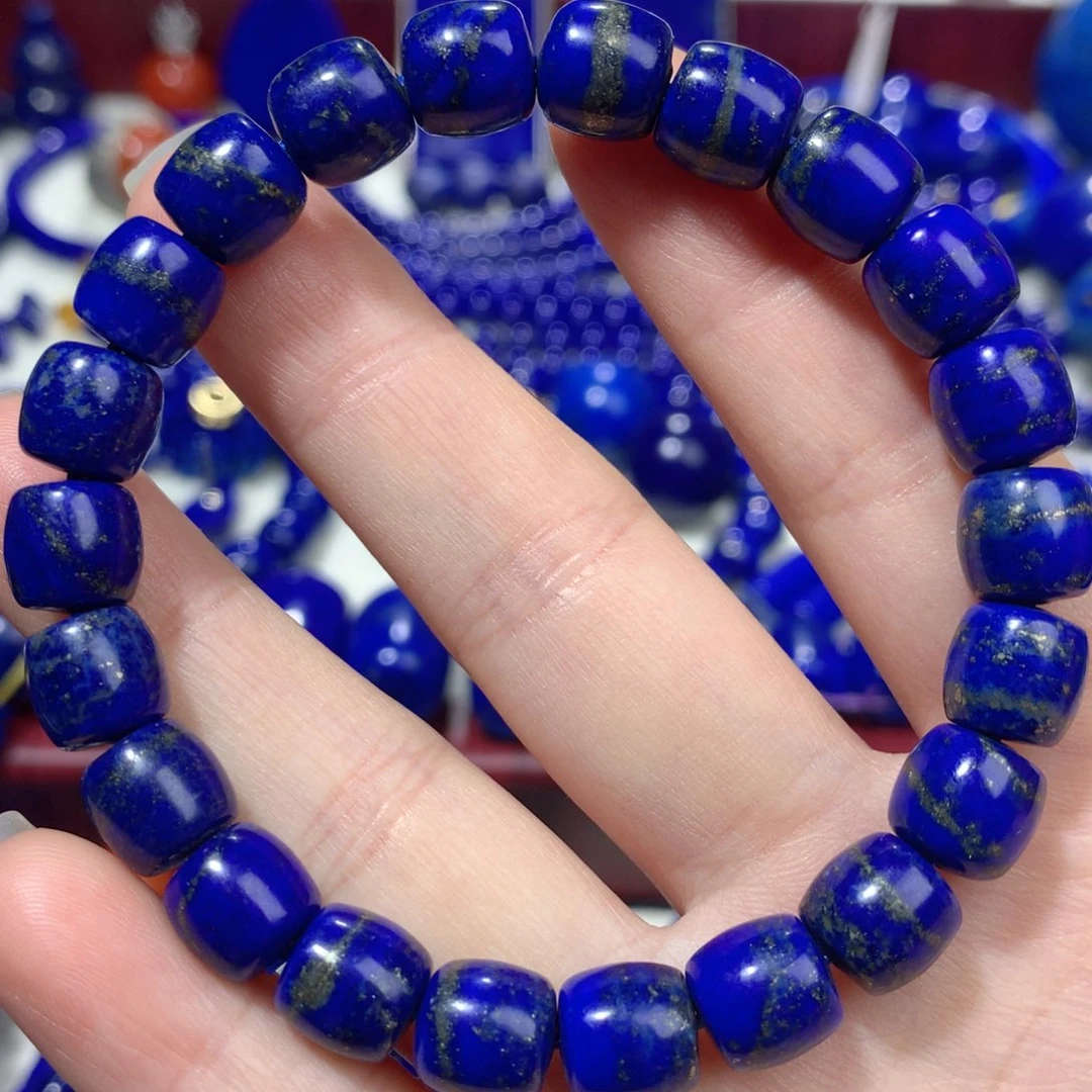 青金石未镶嵌8.8m直切手链