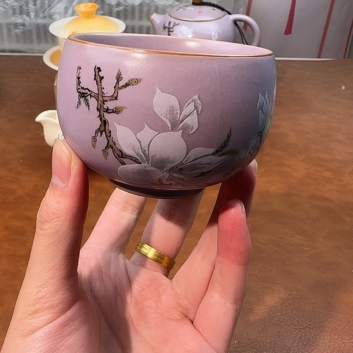 颜瓷闪购商品链接紫汝玉兰主人杯