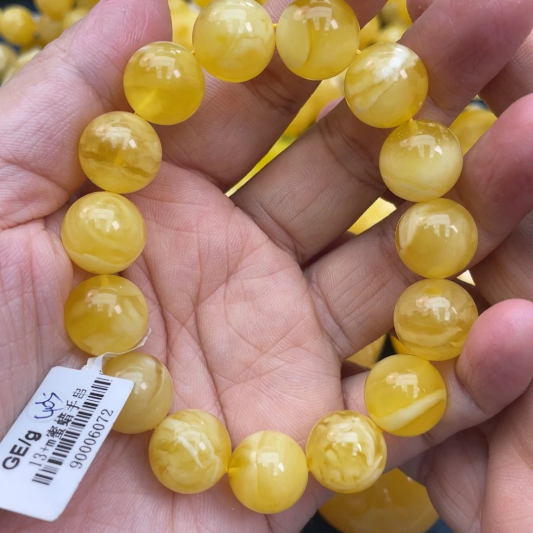 琥珀裸石未镶嵌琥珀蜜蜡13m m