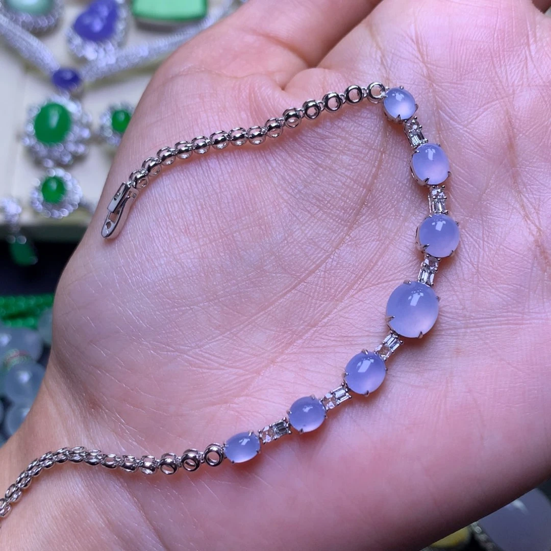 18K金镶嵌手链翡翠