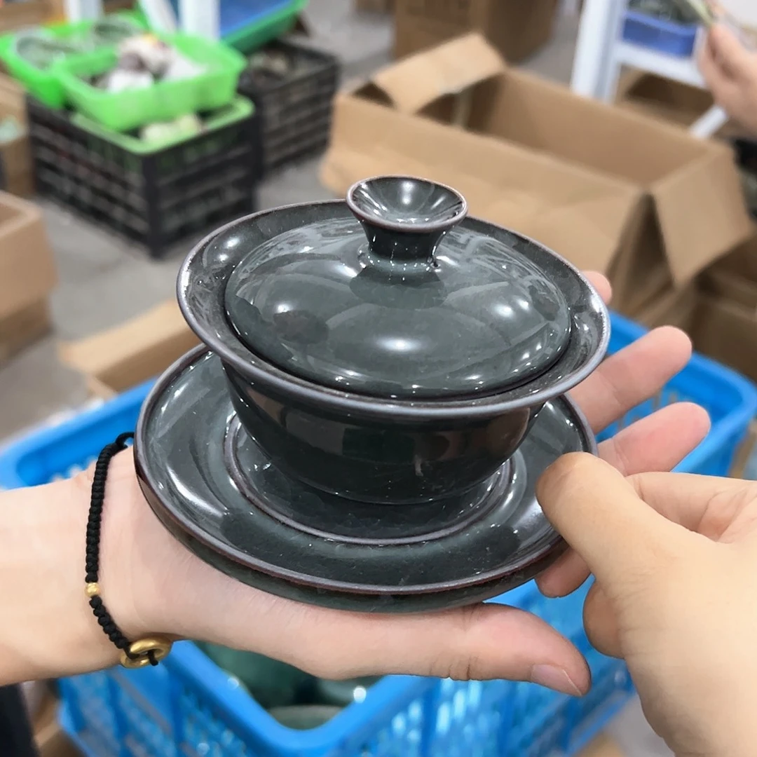 龙泉云间青瓷小米茶器