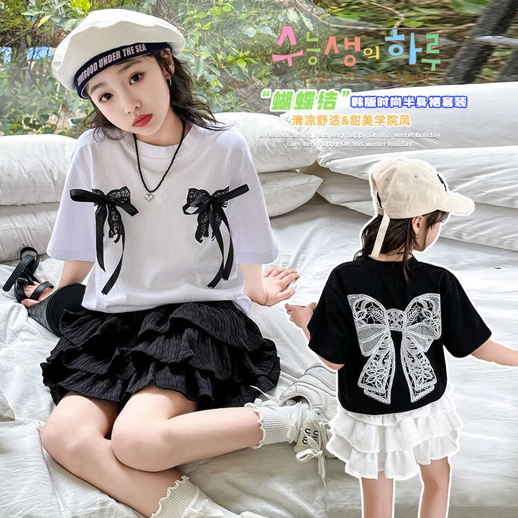 套装女童夏季儿童夏装中大童时尚甜美学院风韩版洋气时髦公主网红
