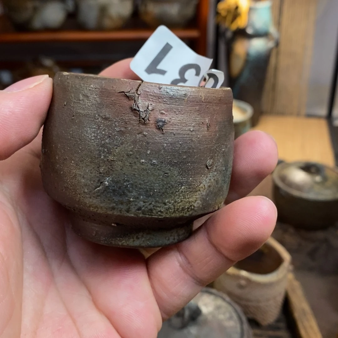 备前烧柴烧茶具冷****抖大石爆老的