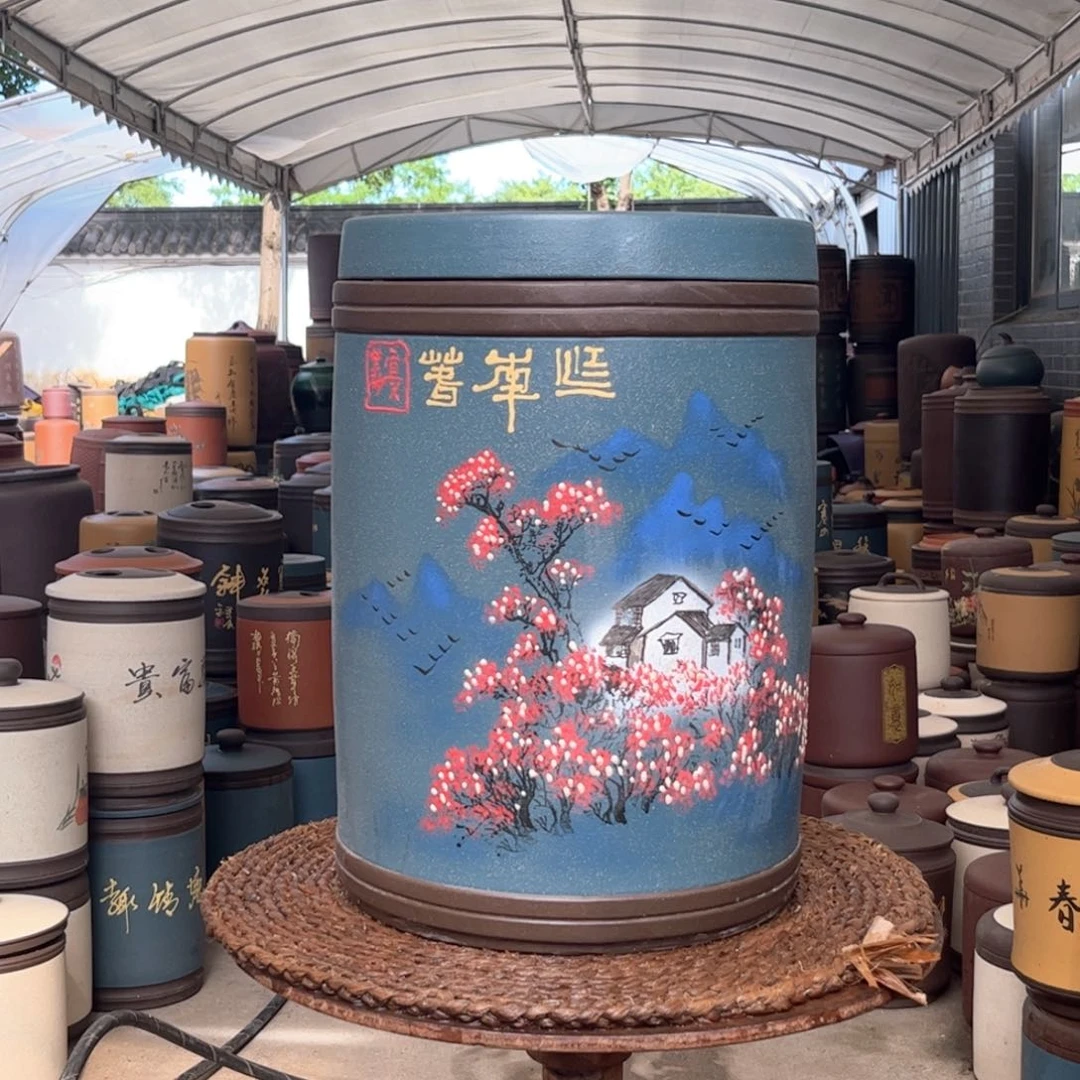 紫砂茶叶罐23 饼茶叶罐