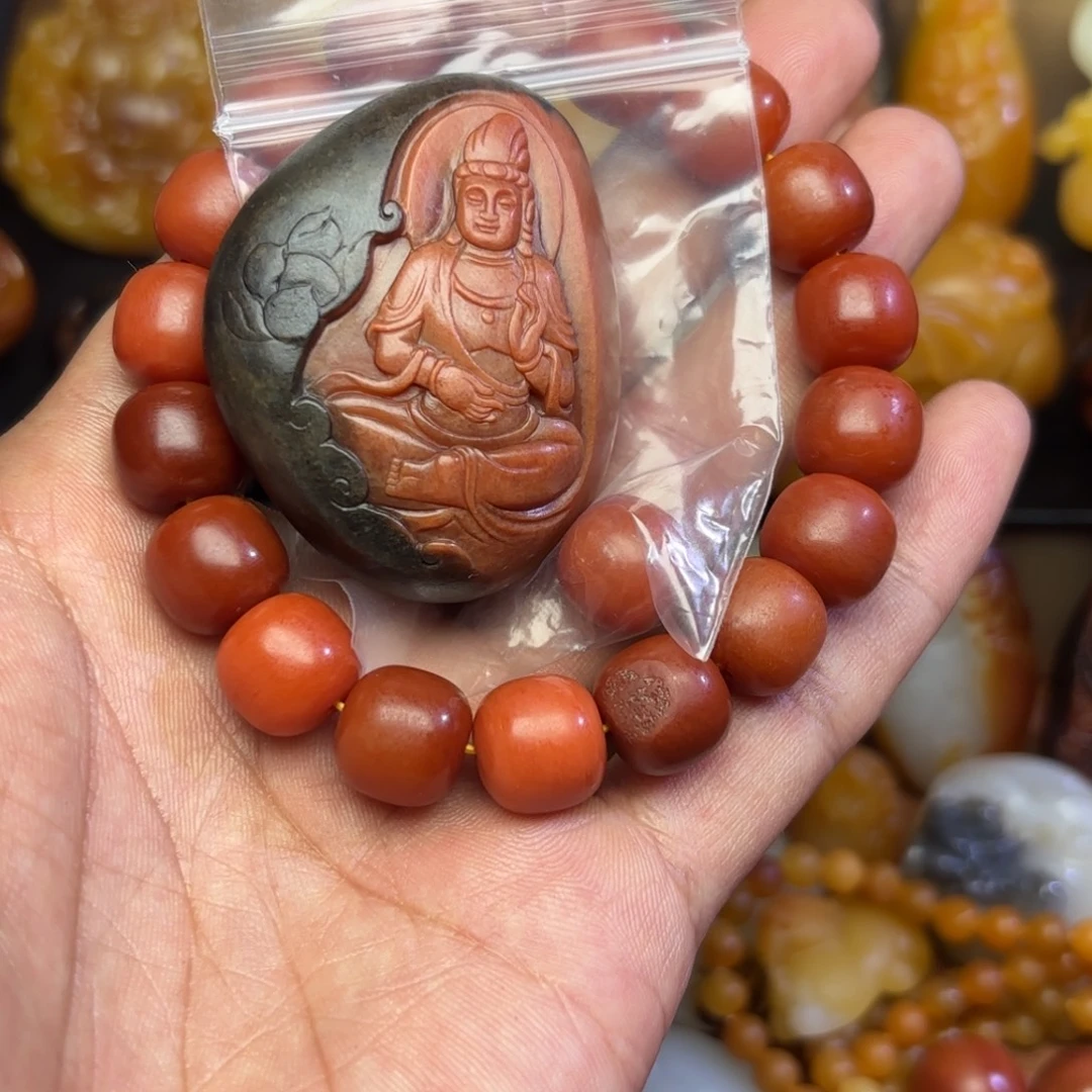 青***木小吊坠精美卡12手串➕观音