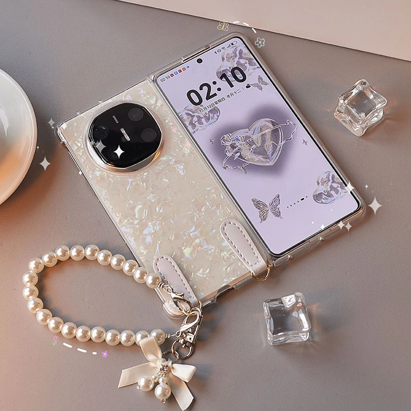 适用华为matex6手机壳新款X6典藏版个性创意贝壳纹折叠屏保护壳女