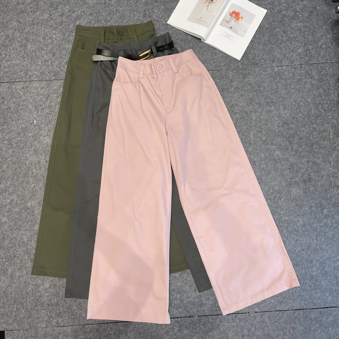 【南油张贝贝】25S新款小众设计感高腰显瘦气质百搭休闲裤23F072