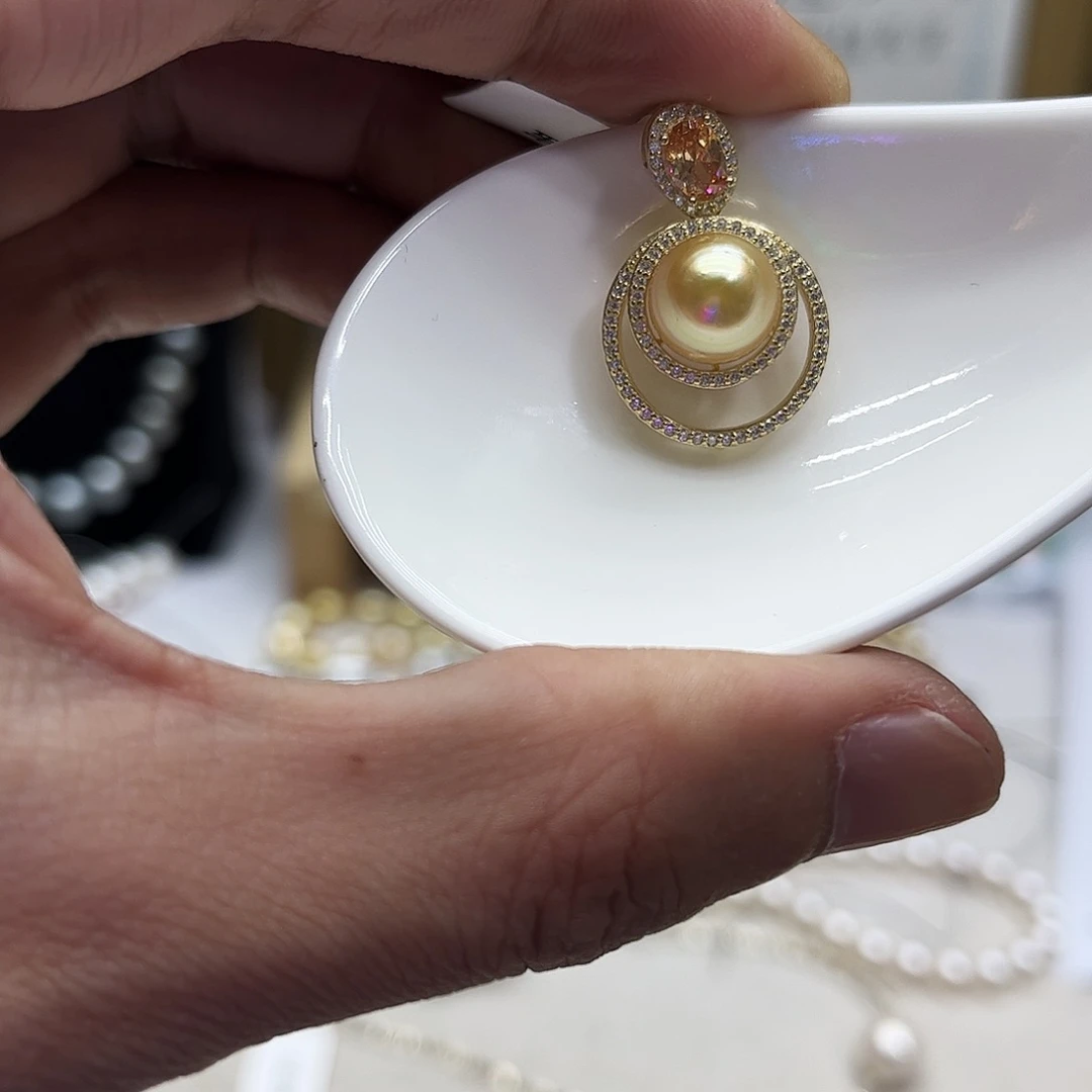 海水珍珠颈饰银S925镶嵌