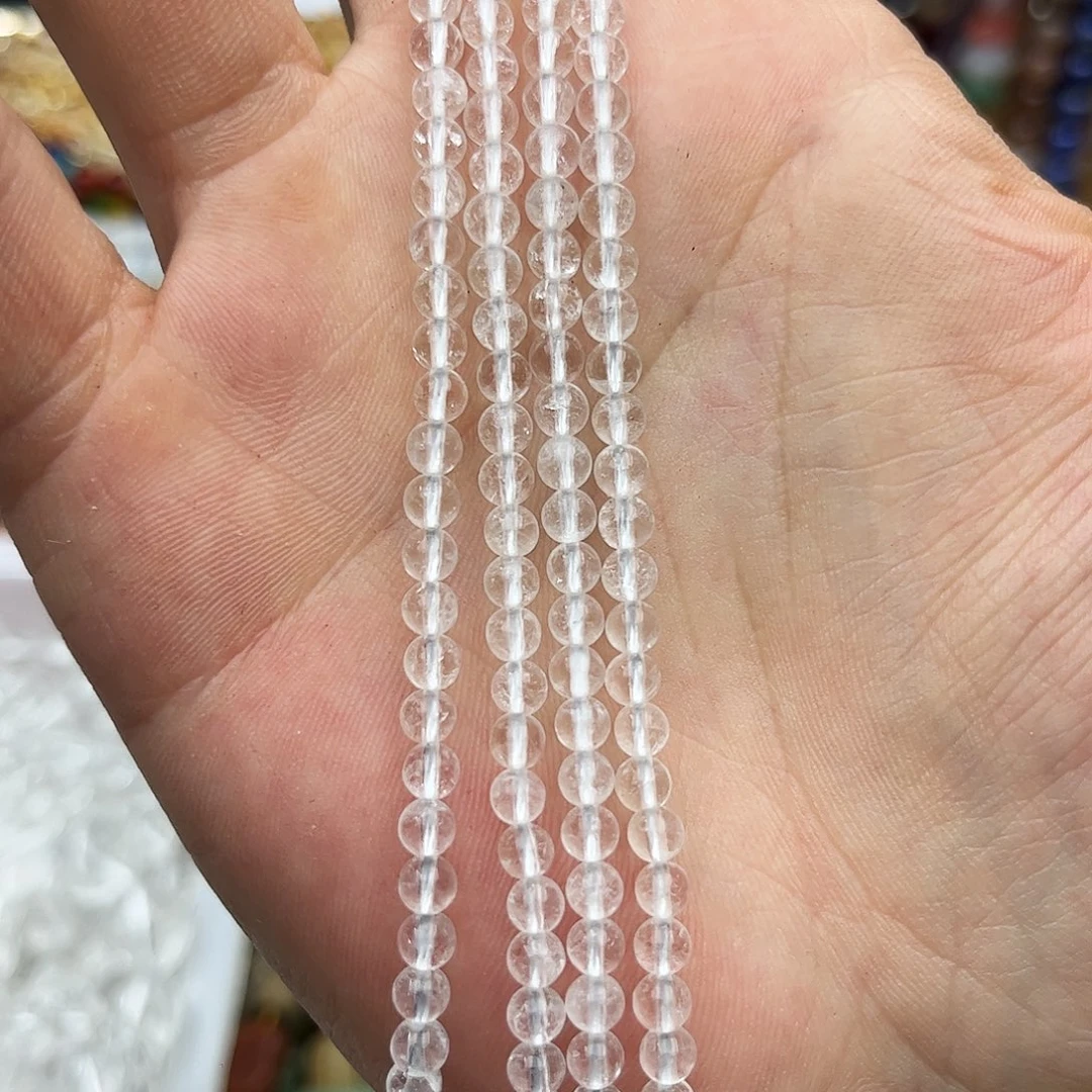 玛瑙/玉髓未镶嵌珠宝半成品k4天然白水晶微绵