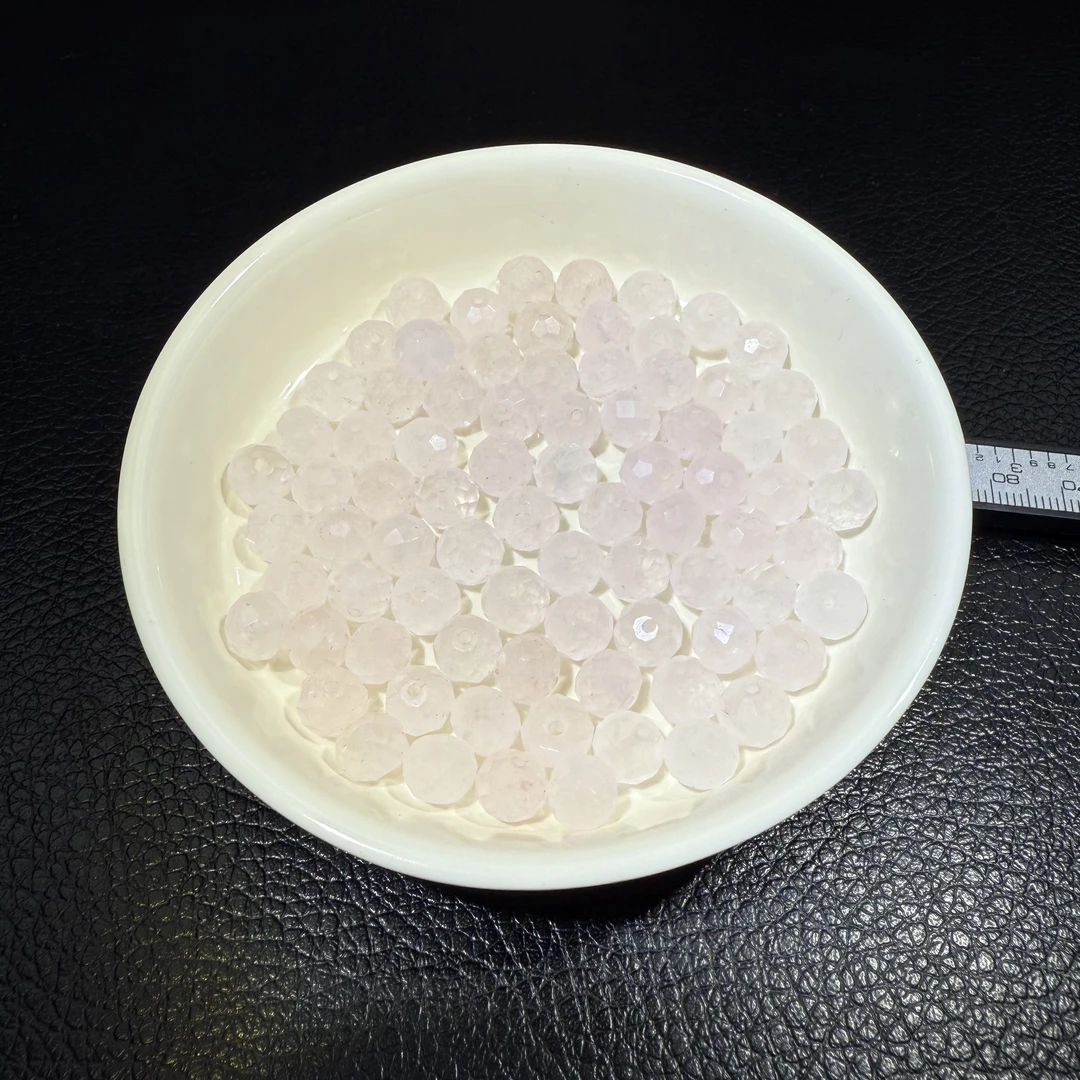 粉水晶钻切8mm散珠