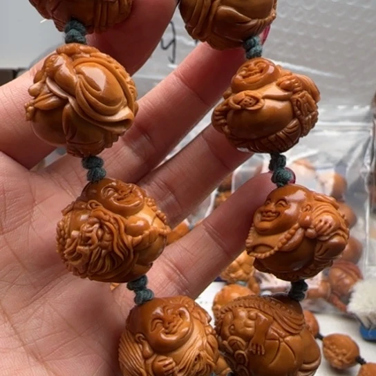 鹤***山手串橄榄核橄榄雕工艺品