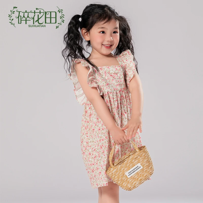 【原法D】粉蔷薇连衣裙女中小童裙子QL336