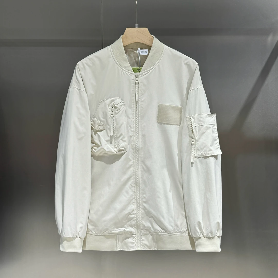 Z-6605光谱元素.情侣款穿搭.简约纯色工装立体剪裁外套