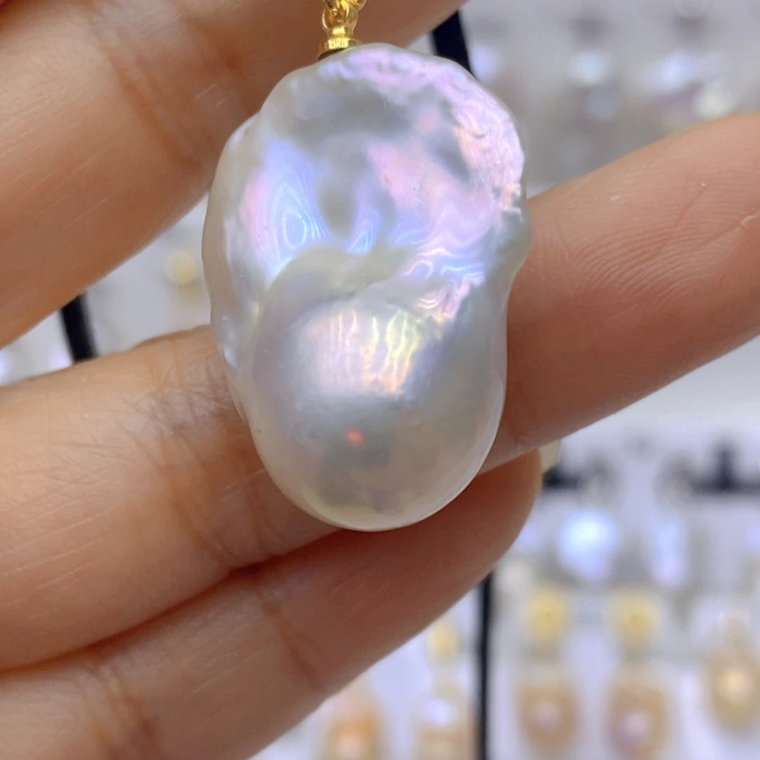 颈饰淡水珍珠银S925镶嵌