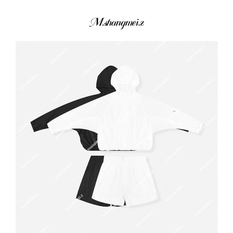 M.SHANGMEI.Z/沐熙【防风套装】美大哥透气短裤上衣时尚套装X052480