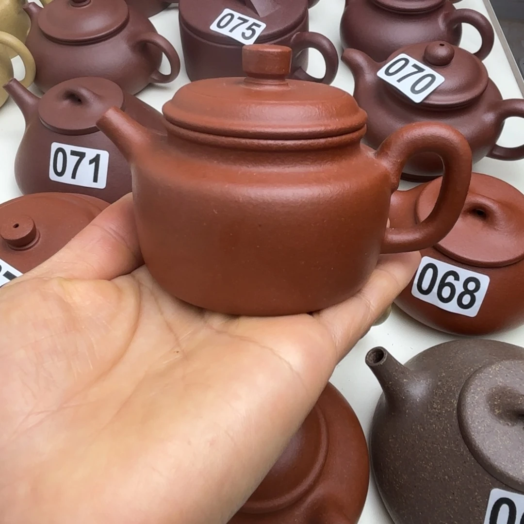 茶壶紫砂红降坡德钟100cc