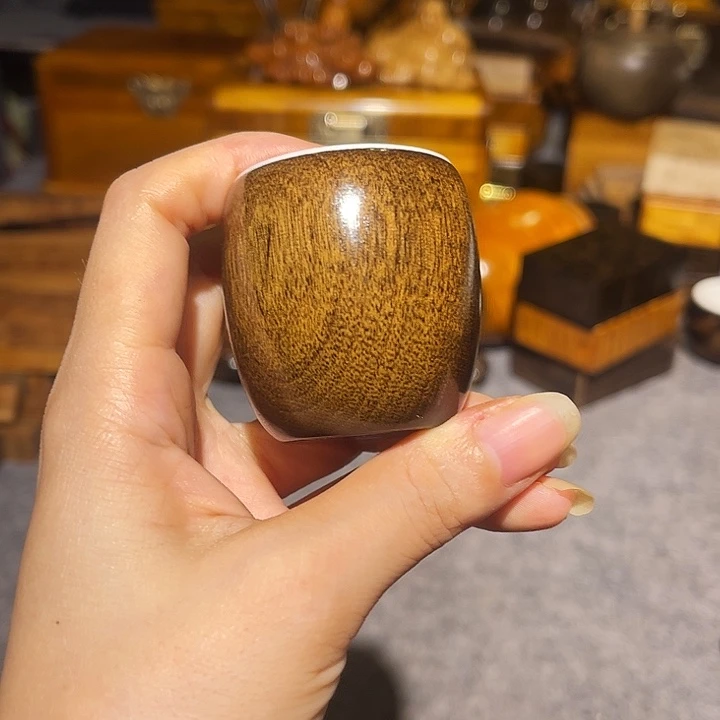 金丝楠金丝楠乌木茶杯
