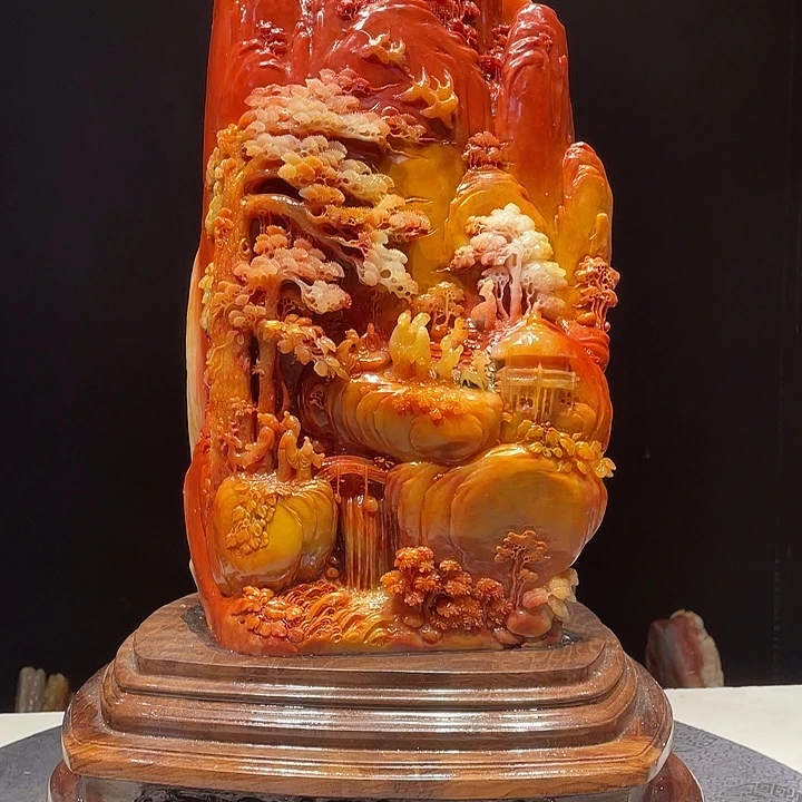 百***老寿山石寿山石雕刻艺术品