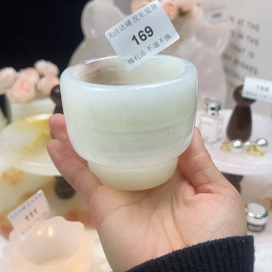 石材169白玉杯子不退换