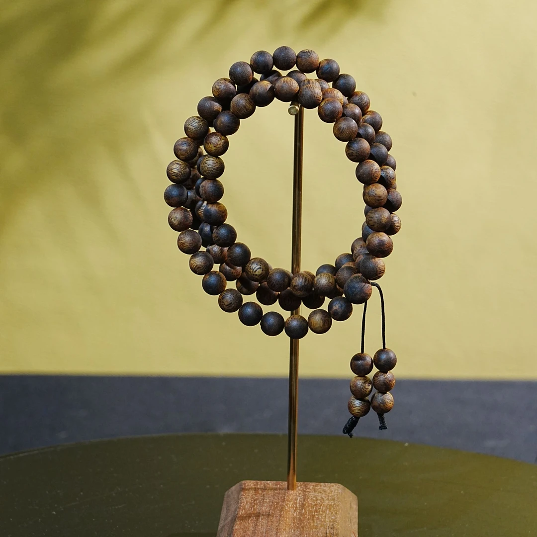 缅甸软丝糖结老料沉香念珠0.75cm 20g 250917030 A