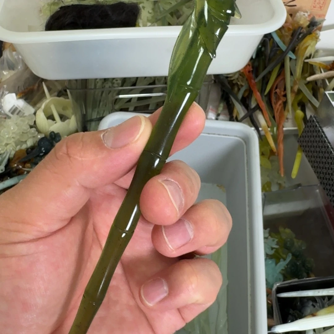 岫玉未镶嵌发饰明君玉簪就是好看