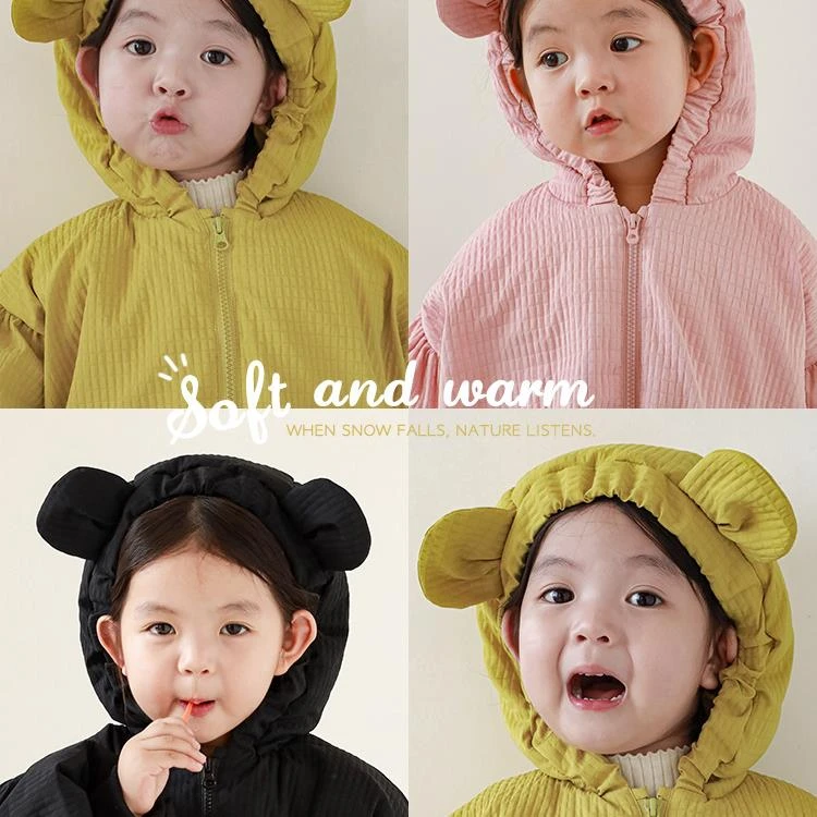 【2025丘哆萌年中清冬】卡通连帽棉衣儿童装棉服宝宝棉袄外套D3309
