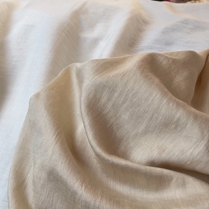 杏色棉麻1米。