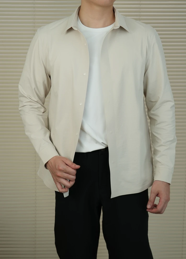 【QQ STUDIO】商务翻领夹克无缝全压胶外套男