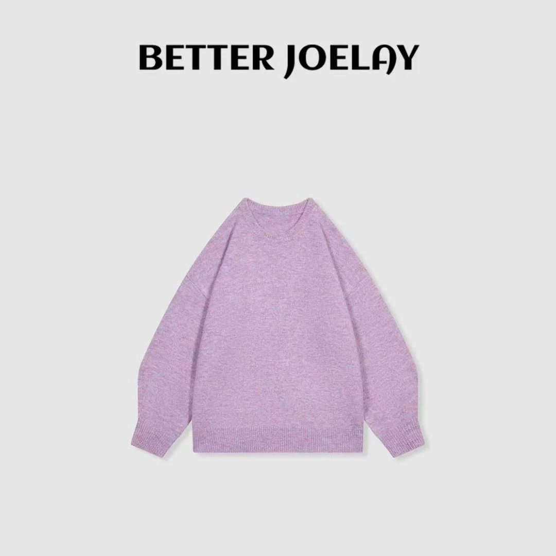BETTER JOELAY-【暖珀】羊毛时尚针织套头毛衣个性慵懒LL6197