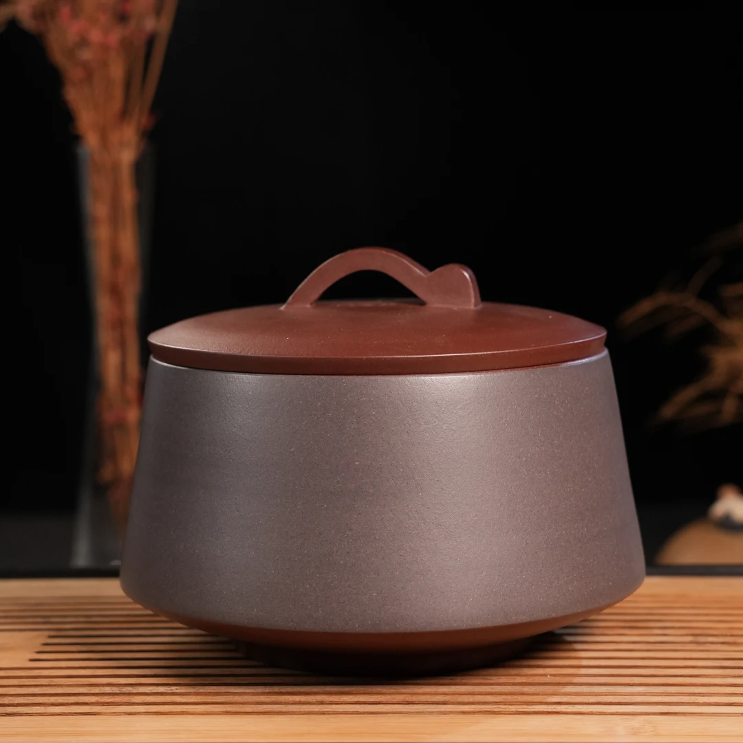 GS27-001  宜兴手工紫砂  茶叶罐（紫）