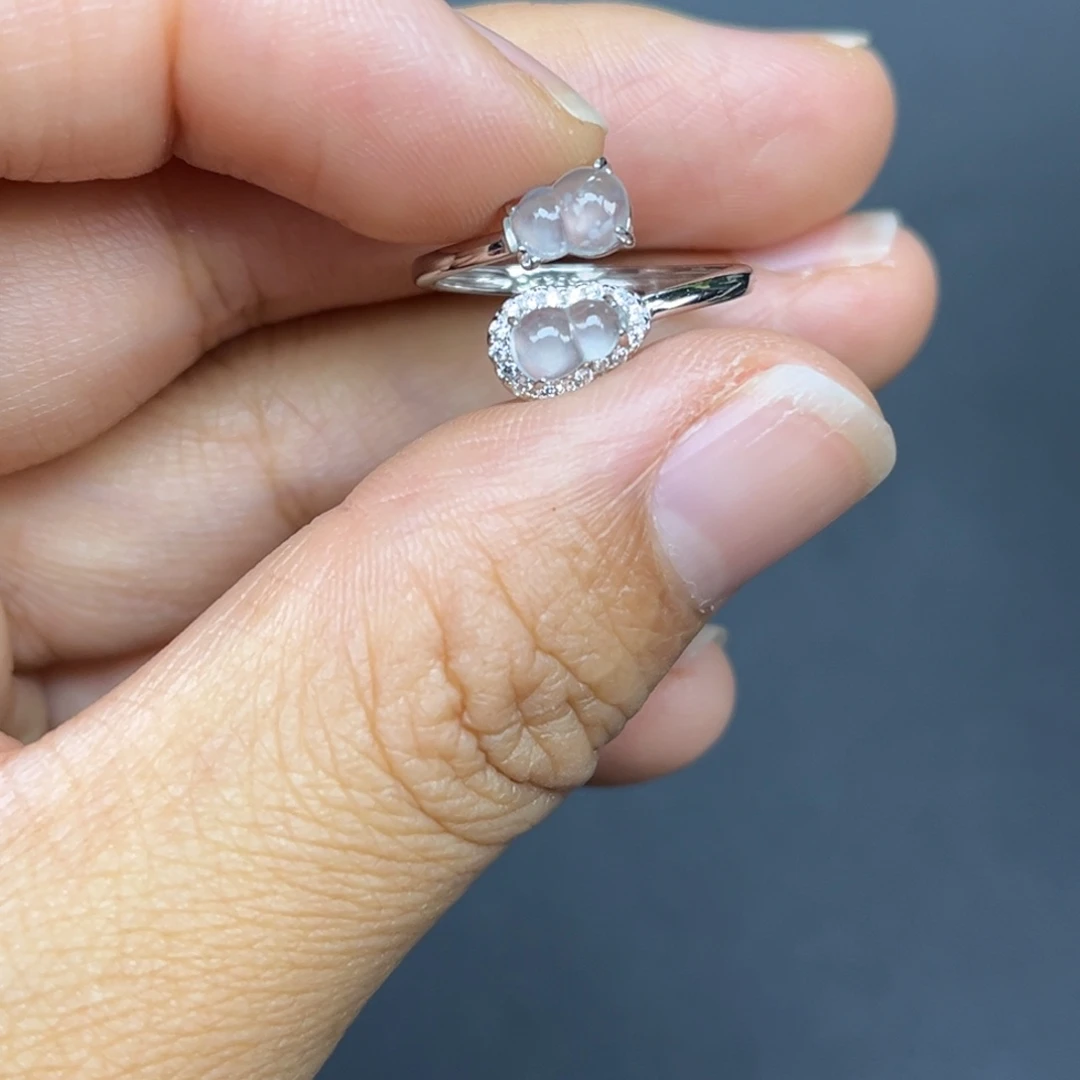 翡翠银S925镶嵌耳饰